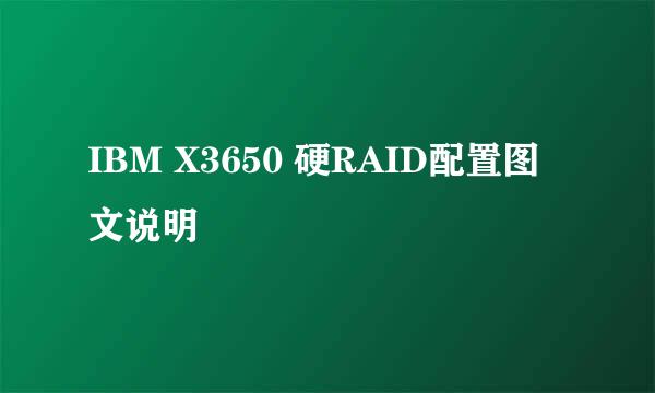 IBM X3650 硬RAID配置图文说明
