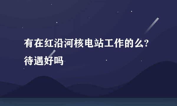 有在红沿河核电站工作的么?待遇好吗