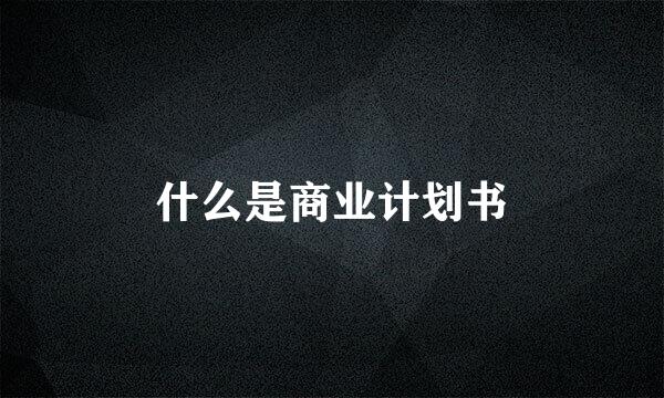 什么是商业计划书