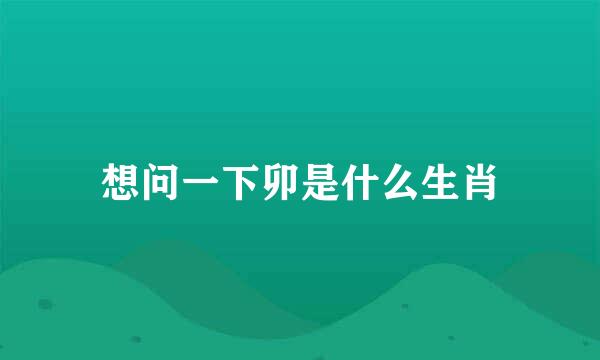 想问一下卯是什么生肖