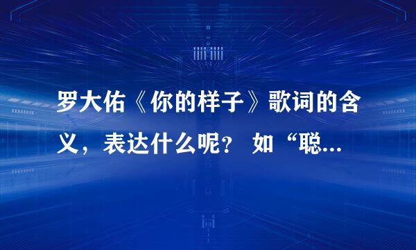 罗大佑《你的样子》歌词的含义，表达什么呢？ 如“聪明的孩子，提着易碎的灯笼”有什么典故吗