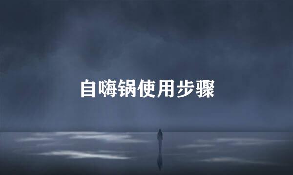 自嗨锅使用步骤