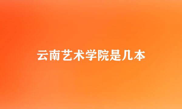 云南艺术学院是几本