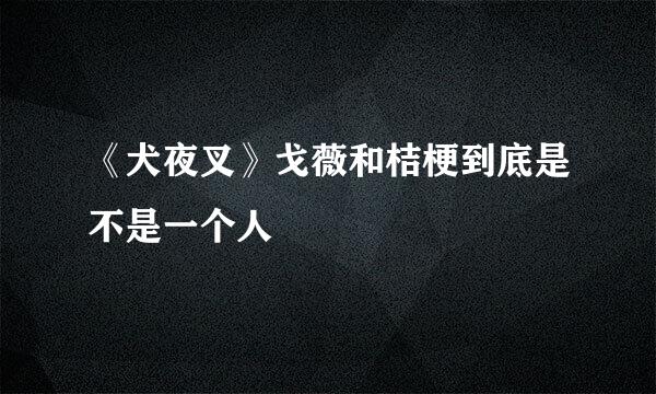 《犬夜叉》戈薇和桔梗到底是不是一个人