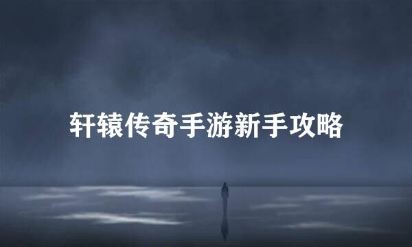 轩辕传奇手游新手攻略