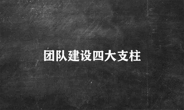 团队建设四大支柱