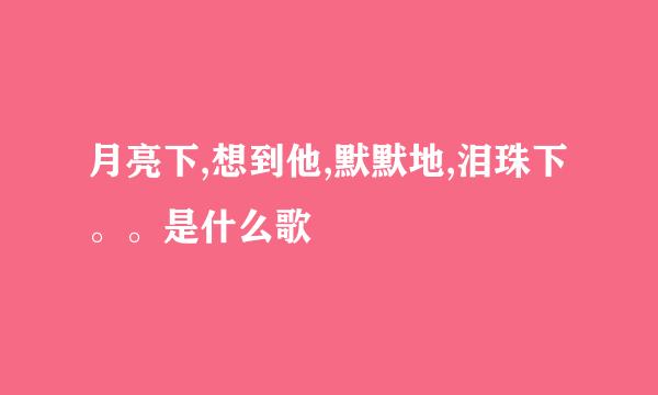 月亮下,想到他,默默地,泪珠下。。是什么歌