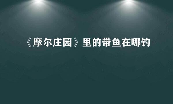 《摩尔庄园》里的带鱼在哪钓