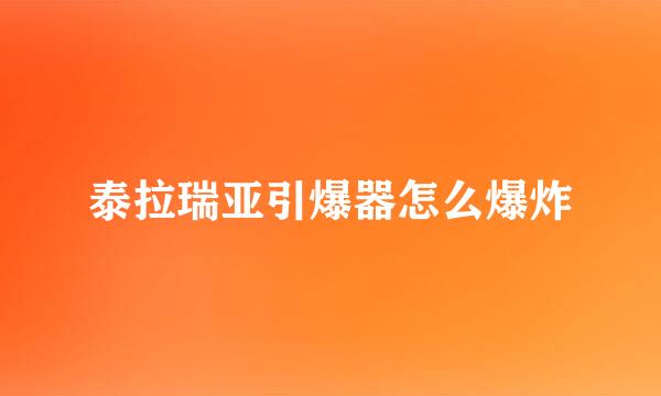 泰拉瑞亚引爆器怎么爆炸