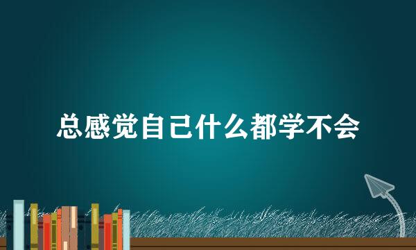 总感觉自己什么都学不会