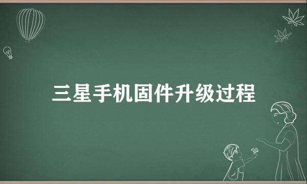 三星手机固件升级过程