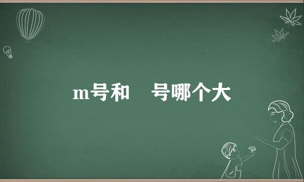 m号和乚号哪个大