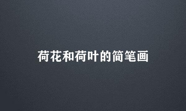荷花和荷叶的简笔画