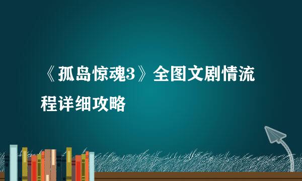 《孤岛惊魂3》全图文剧情流程详细攻略