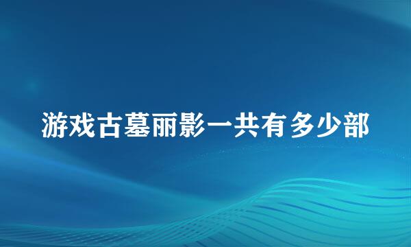 游戏古墓丽影一共有多少部