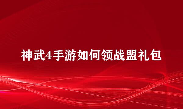 神武4手游如何领战盟礼包