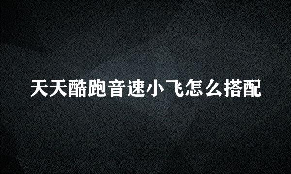 天天酷跑音速小飞怎么搭配