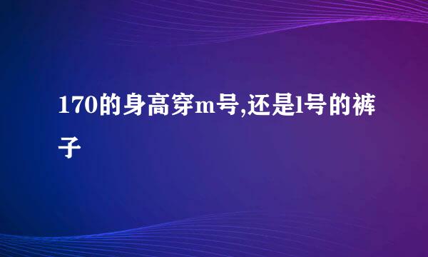170的身高穿m号,还是l号的裤子
