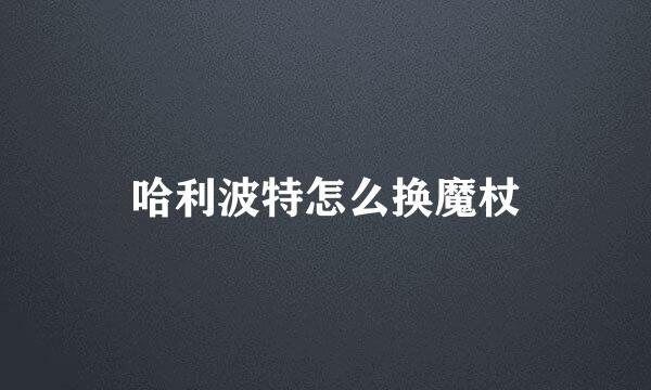 哈利波特怎么换魔杖