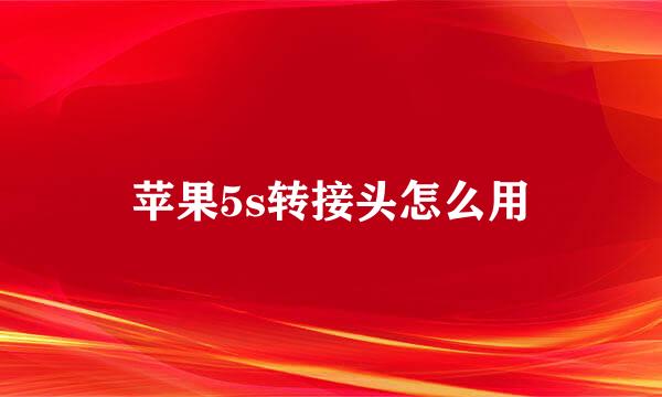 苹果5s转接头怎么用