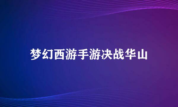 梦幻西游手游决战华山