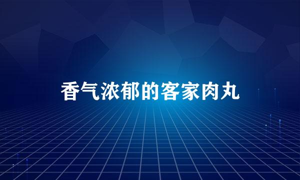 香气浓郁的客家肉丸