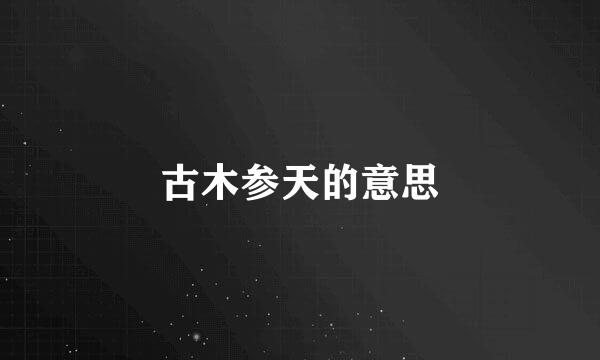 古木参天的意思