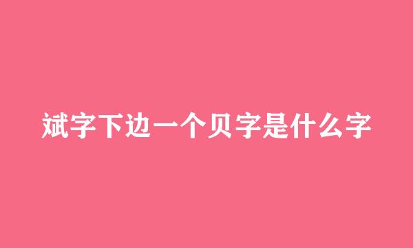 斌字下边一个贝字是什么字