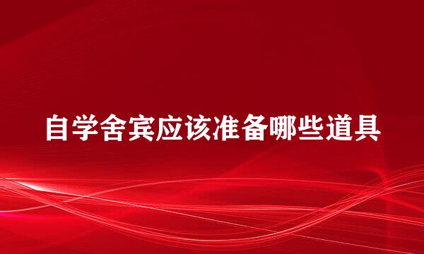 自学舍宾应该准备哪些道具