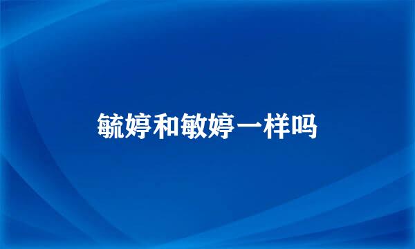毓婷和敏婷一样吗