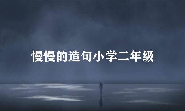 慢慢的造句小学二年级