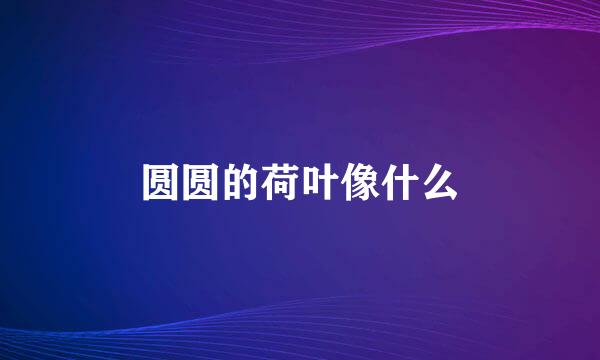 圆圆的荷叶像什么