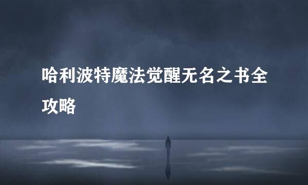 哈利波特魔法觉醒无名之书全攻略