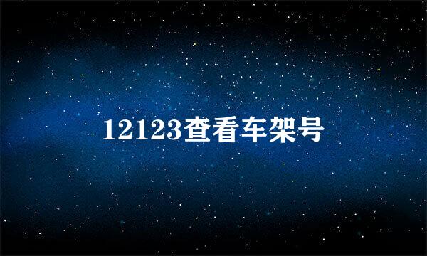 12123查看车架号