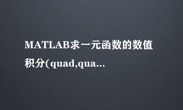 MATLAB求一元函数的数值积分(quad,quadl,quadv)