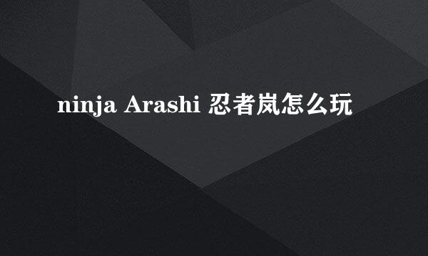 ninja Arashi 忍者岚怎么玩