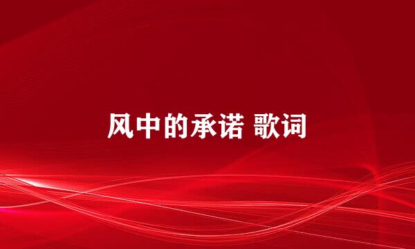 风中的承诺 歌词