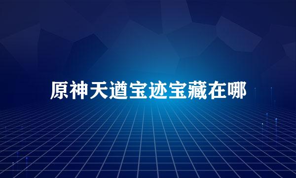 原神天遒宝迹宝藏在哪
