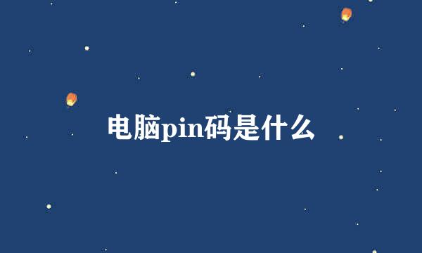 电脑pin码是什么