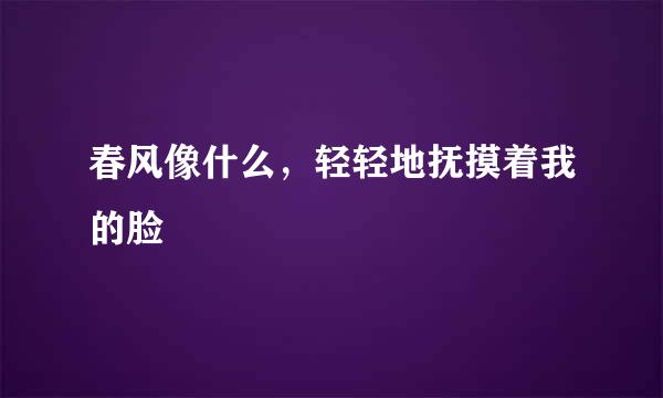 春风像什么，轻轻地抚摸着我的脸
