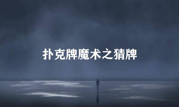 扑克牌魔术之猜牌