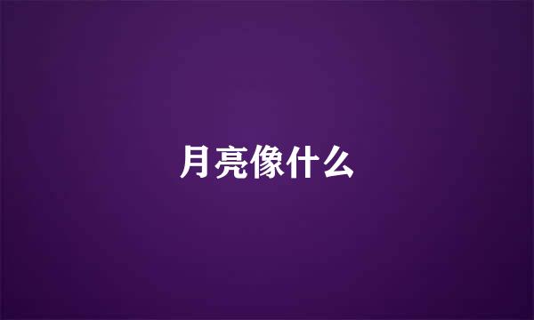 月亮像什么
