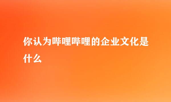 你认为哔哩哔哩的企业文化是什么