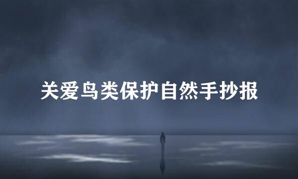 关爱鸟类保护自然手抄报
