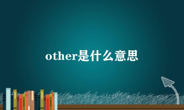 other是什么意思