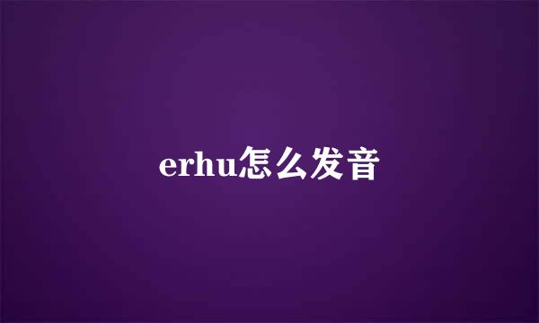 erhu怎么发音