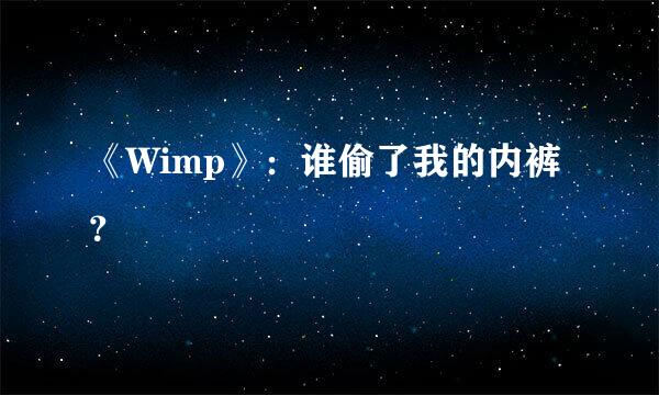 《Wimp》：谁偷了我的内裤？