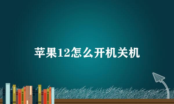 苹果12怎么开机关机