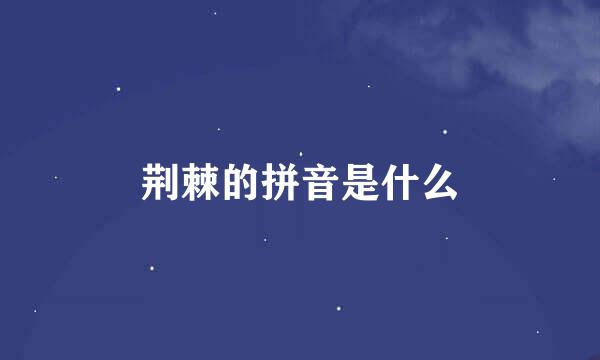 荆棘的拼音是什么