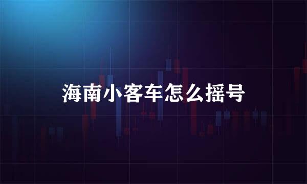 海南小客车怎么摇号